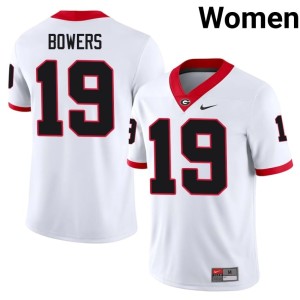 #19 Brock Bowers University of Georgia Women's NCAA Jerseys - White