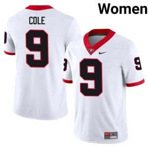 #9 Chris Cole Bulldog Nation Womens Stitched Jersey - White