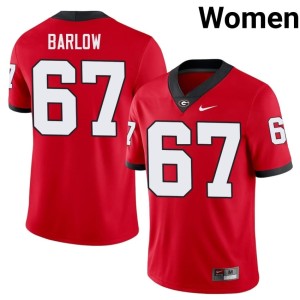 #67 Clinton Barlow Go Dawgs Women College Jerseys - Red