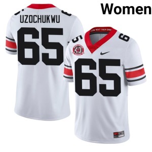 #65 Dennis Uzochukwu UGA Bulldogs Womens 1980 National Champions 40th Anniversary Alumni Jerseys - White