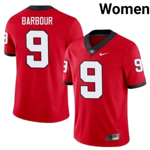 #9 Ethan Barbour Georgia Bulldogs Women's NCAA Jersey - Red