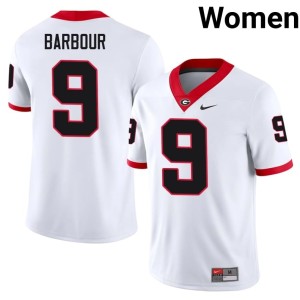 #9 Ethan Barbour UGA Bulldogs Women Stitched Jersey - White