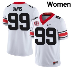 #99 Jordan Davis University of Georgia Bulldogs Women 1980 National Champions 40th Anniversary College Jerseys - White