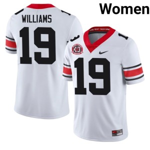 #19 Justin Williams UGA Womens 1980 National Champions 40th Anniversary Replica Jerseys - White
