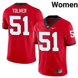 #51 Malachi Toliver Dawgs Women's 2026 Jerseys - Red