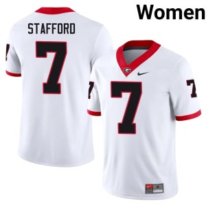 #7 Matthew Stafford UGA Women Official Jerseys - White
