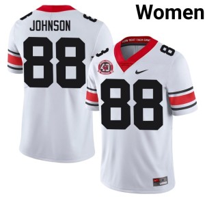 #88 Nasir Johnson Georgia Bulldogs Women's 1980 National Champions 40th Anniversary Player Jersey - White