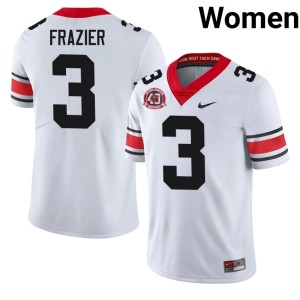 #3 Nate Frazier Damn Good Dawgs Womens 1980 National Champions 40th Anniversary Football Jersey - White