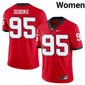 #95 Nnamdi Ogboko Bulldog Nation Womens Alumni Jerseys - Red