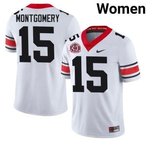#15 Ryan Montgomery Georgia Bulldogs Womens 1980 National Champions 40th Anniversary College Jersey - White