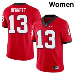 #13 Stetson Bennett Dawgs Women's Alumni Jerseys - Red