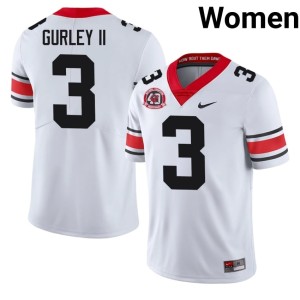 #3 Todd Gurley II University of Georgia Women's 1980 National Champions 40th Anniversary Football Jerseys - White
