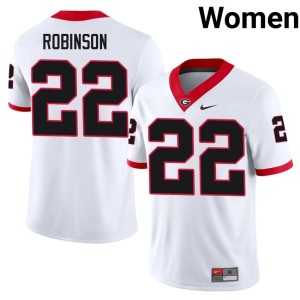 #22 Todd Robinson University of Georgia Bulldogs Womens Player Jersey - White