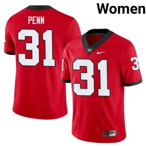 #31 Wade Penn University of Georgia Womens Embroidery Jersey - Red