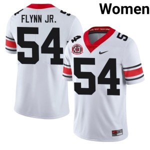 #54 Waltclaire Flynn Jr. UGA Bulldogs Women's 1980 National Champions 40th Anniversary College Jersey - White