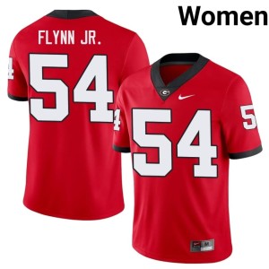 #54 Waltclaire Flynn Jr. UGA Bulldogs Womens Limited Jerseys - Red