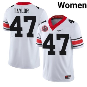 #47 Will Taylor Bulldog Nation Women's 1980 National Champions 40th Anniversary Stitched Jersey - White