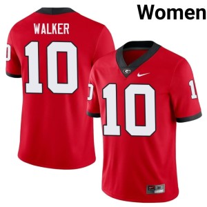 #10 Zayden Walker Georgia Women 2026-27 Jersey - Red