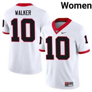 #10 Zayden Walker UGA Womens High School Jerseys - White
