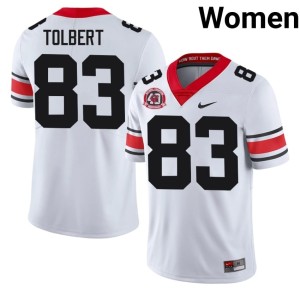 #83 Brody Tolbert Damn Good Dawgs Womens 1980 National Champions 40th Anniversary Official Jersey - White