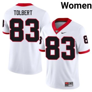 #83 Brody Tolbert University of Georgia Women's Alumni Jerseys - White