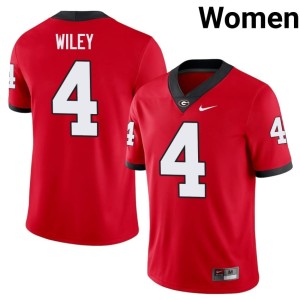 #4 CJ Wiley University of Georgia Womens Alumni Jersey - Red