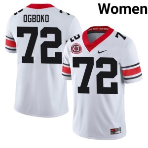 #72 Ekene Ogboko UGA Bulldogs Women 1980 National Champions 40th Anniversary Game Jerseys - White