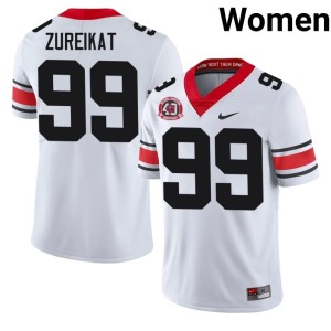 #99 Harran Zureikat Dawgs Womens 1980 National Champions 40th Anniversary Player Jerseys - White