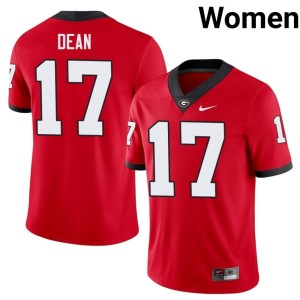 #17 Nakobe Dean Georgia Womens University Jersey - Red