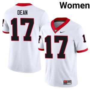 #17 Nakobe Dean Georgia Women College Jersey - White