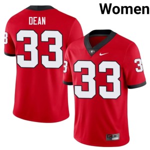 #33 PJ Dean Go Dawgs Women College Jersey - Red