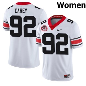 #92 Preston Carey University of Georgia Bulldogs Women's 1980 National Champions 40th Anniversary High School Jersey - White