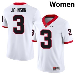 #3 Quintavius Johnson UGA Women 2026-27 Jerseys - White