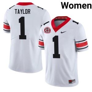 #1 Talyn Taylor Go Dawgs Womens 1980 National Champions 40th Anniversary Alumni Jerseys - White