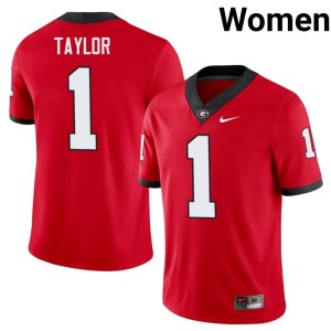 #1 Talyn Taylor UGA Bulldogs Women's Embroidery Jersey - Red