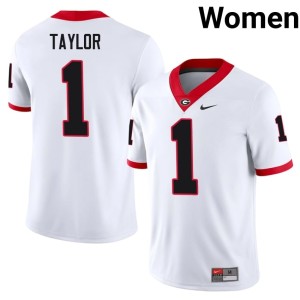 #1 Talyn Taylor Bulldog Nation Women College Jersey - White