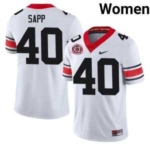 #40 Theron Sapp University of Georgia Women's 1980 National Champions 40th Anniversary Replica Jersey - White