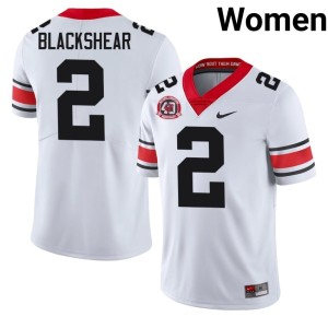 #2 Thomas Blackshear Georgia Bulldogs Womens 1980 National Champions 40th Anniversary Stitched Jerseys - White