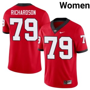 #79 TyQuez Richardson University of Georgia Women NCAA Jerseys - Red