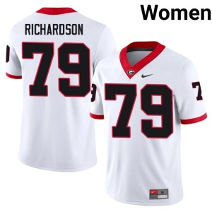 #79 TyQuez Richardson Bulldog Nation Womens NCAA Jerseys - White