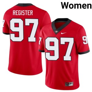 #97 Wade Register University of Georgia Bulldogs Women NCAA Jersey - Red