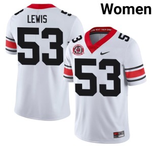 #53 Zach Lewis Dawgs Women's 1980 National Champions 40th Anniversary College Jersey - White