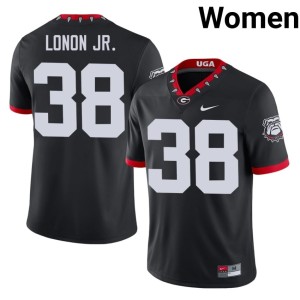 #38 AJ Lonon Jr. UGA Women Mascot 100th Anniversary Official Jersey - Black