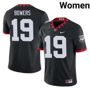 #19 Brock Bowers Damn Good Dawgs Women's Mascot 100th Anniversary University Jersey - Black
