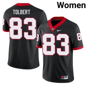 #83 Brody Tolbert University of Georgia Bulldogs Women Alumni Jersey - Black