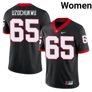#65 Dennis Uzochukwu Dawgs Women's Replica Jersey - Black