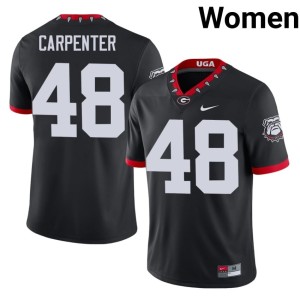 #48 Duncan Carpenter UGA Bulldogs Women Mascot 100th Anniversary Replica Jersey - Black