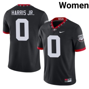 #0 Gabe Harris Jr. Go Dawgs Womens Mascot 100th Anniversary Limited Jerseys - Black
