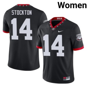 #14 Gunner Stockton Georgia Bulldogs Womens Mascot 100th Anniversary Replica Jerseys - Black