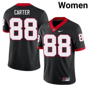 #88 Jalen Carter Bulldog Nation Womens Replica Jerseys - Black